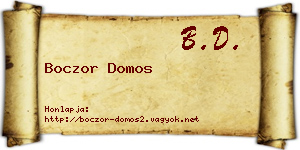 Boczor Domos névjegykártya
